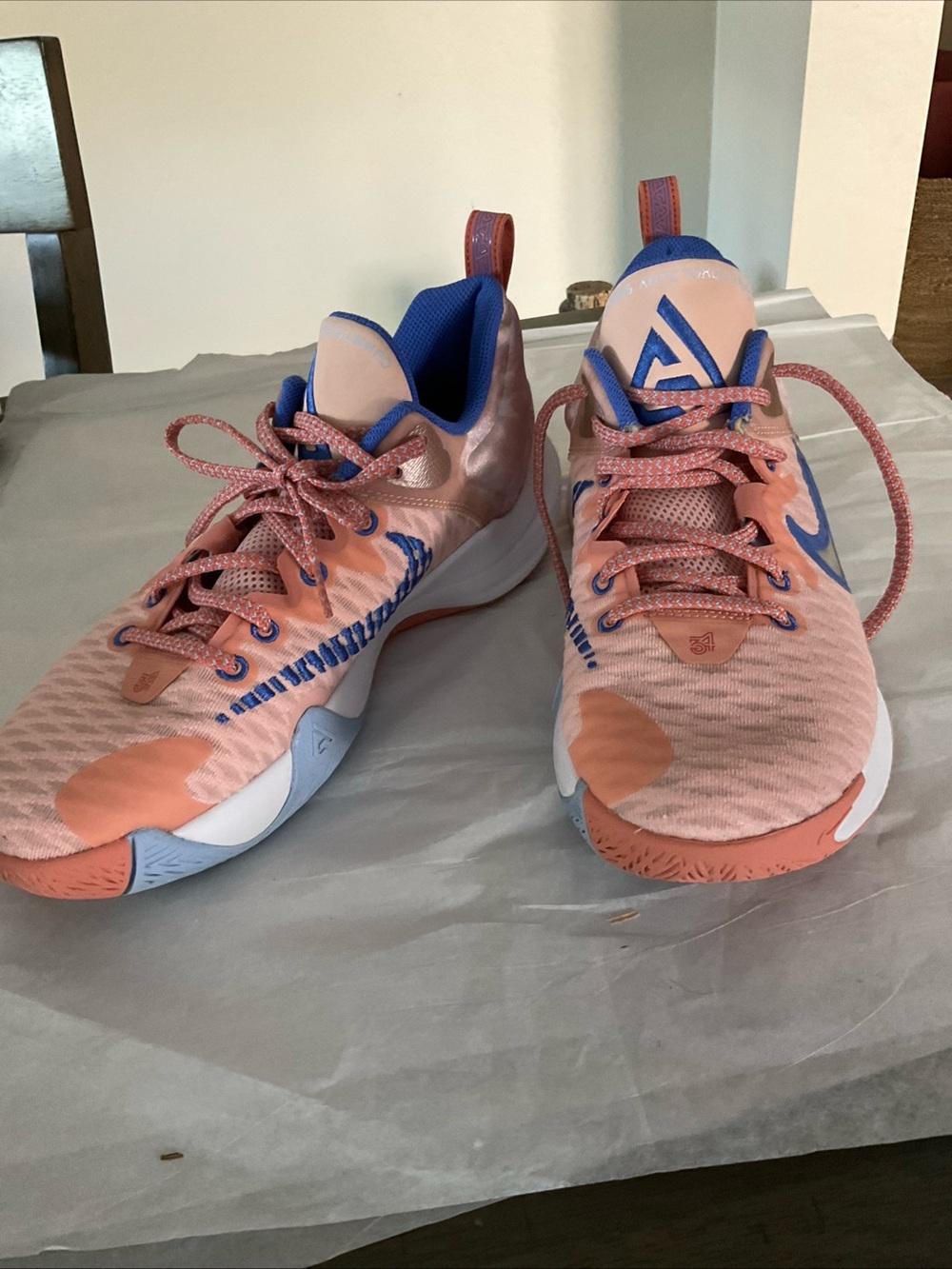 Nike Giannis Immortality Orange/Blue Basketball Shoes CZ4099-800 Mens Sz 8.5